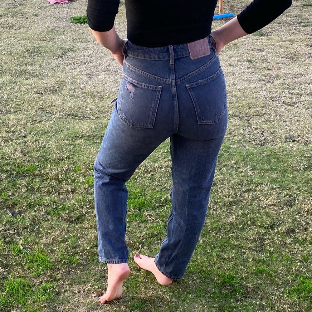 Zara straight leg dark wash jeans